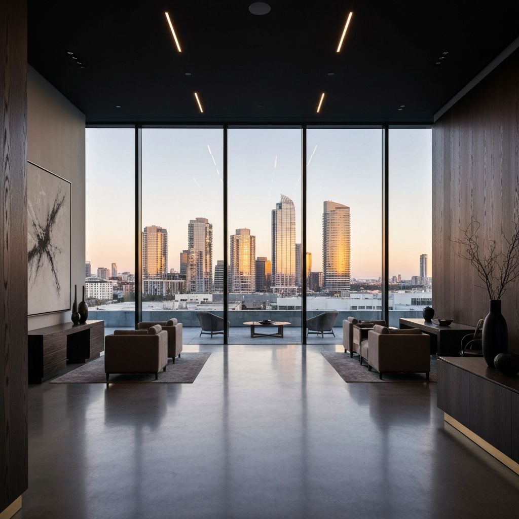 Premium executive office space with floor to ceiling windows